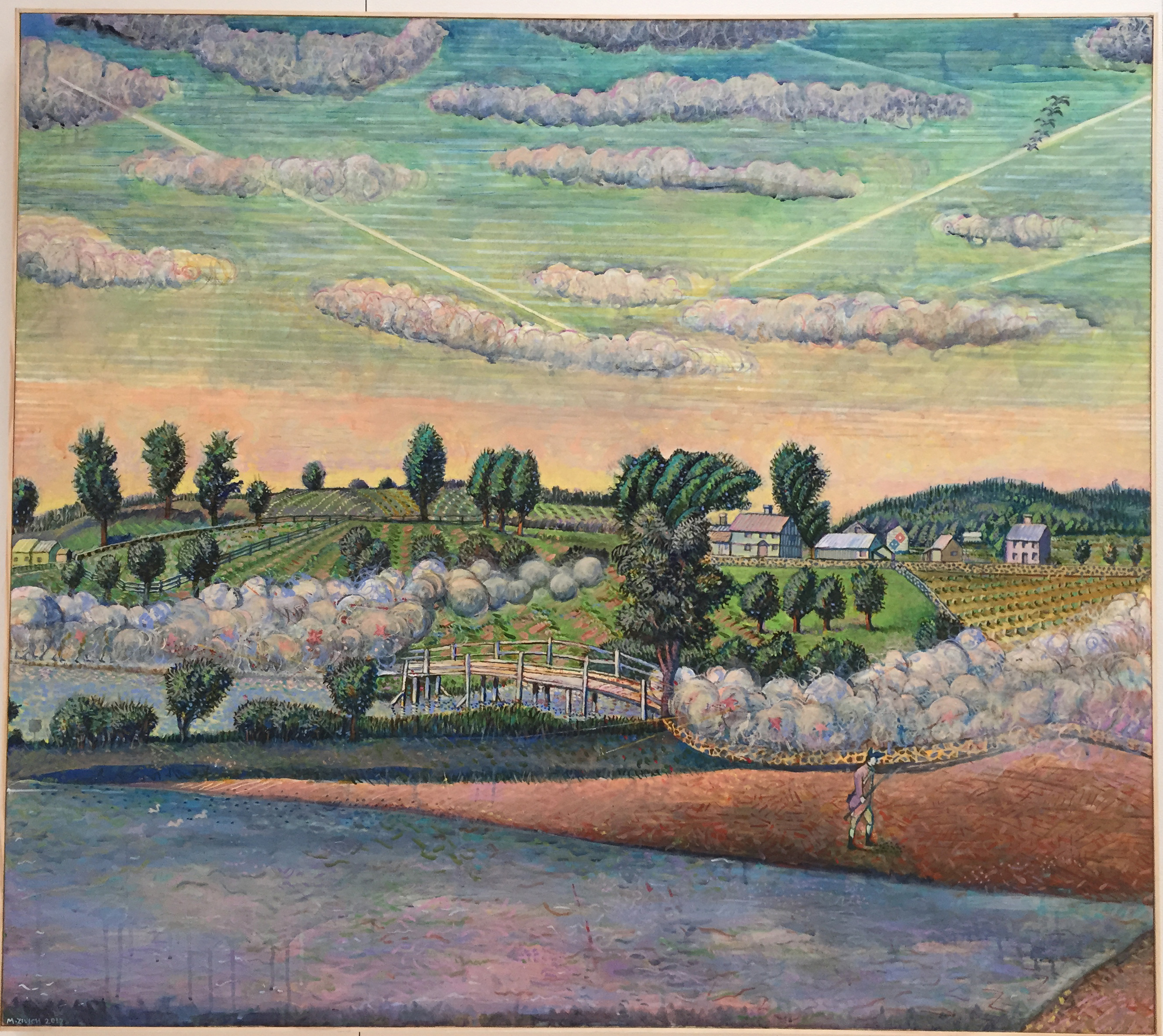 New England Landscape (rolling thunder) Painting